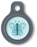 Blucky Butterfly Turquoise Blue Dog Tag small - dogshop