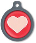 Blucky Heart Red Dog Tag large - dogshop