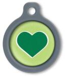 Blucky Heart Lime Green Dog Tag medium - dogshop