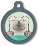 Blucky Happy Pup Pastel Green Dog Tag large
