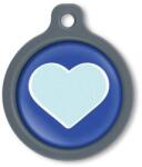 Blucky Heart Dark Blue Dog Tag large