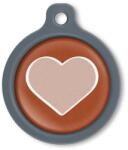 Blucky Heart Brown Dog Tag large - dogshop