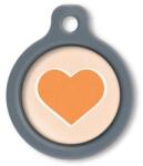 Blucky Heart Pastel Orange Dog Tag medium - dogshop