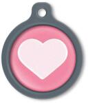 Blucky Heart Dark PInk Dog Tag large