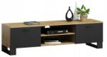  TV szekrény Klara 150 artisan tölgy/fekete, nappaliba, TV polc MK