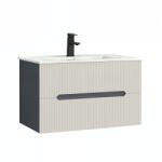 Leziter Trent 80 dulap de baie inferior cu chiuvetă ceramică (2 sertare) gri antracit-alb (TRENT80AANTSZF)