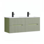 Leziter Trent 120 dulap de baie inferior cu chiuvetă ceramică (4 sertare) verde fistic - verde oliv (TRENT120AVZZ)