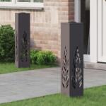 vidaXL Napelemmel működő LED ösvény világítás 2 pcs Fekete (879800)