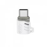 XO Adaptor micro USB-B 2.0 la USB type C M-T Alb, XO NB256G (XO-NB256G)