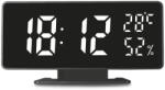 GREENBLUE Ceasuri decorative Ceas electronic cu alarmă și termometru GreenBlue GB395, higrometru, negru (GB395)
