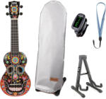 Mahalo Art Series Soprano Ukulele SET Skull Black Сопрано укулеле (<![CDATA[MA1SK-BK-SET]]>)