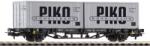 Piko 27709 Konténerszállító kocsi, Sgnss, PIKO Modellbahn-konténerekkel, DR IV (4015615277095)
