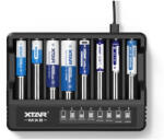 XTAR MX8 KT 8 sor töltő, szinte minden akkuhoz, LCD kijelzővel, többszintű védelem (Xtar-MX8-KT)