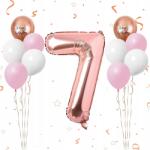  Lufik gyerekeknek 7. születésnapra latex 100cm 11db-os szett