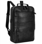 EdiBazzar Túra hátizsák Fekete Városi Utazó Tágas Kézi Poggyász Kabin (Plecak Męski Czarny Skórzany BAGAŻ Podręczny)