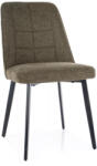 SIGNAL MEBLE Aldo Brego Olívazöld Szövet Étkezőszék Fekete Fém Vázzal (SIG-ALDOBRCOL)