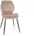 SIGNAL MEBLE Jake Velvet Bársony Étkezőszék Sötétbézs Fekete Fém Lábakkal (SIG-JAKEVCCB)