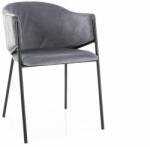 SIGNAL MEBLE Bono Velvet Bársony Étkezőszék Szürke Fém Vázzal (SIG-BONOVCSZ)