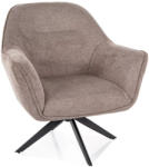 SIGNAL MEBLE Galia Brego Forgó Fotel Szövet Bézs Fekete Matt (SIG-GALIABRBE34) - prodis