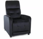 SIGNAL MEBLE Otus Velvet Kinyitható Bársony Relaxfotel Fekete (SIG-OTUSVC)