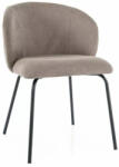 SIGNAL MEBLE Kevin Vardo Étkezőszék Sötétbézs Szövet Fekete Fém Vázzal (SIG-KEVINVACCBE)