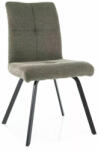 SIGNAL MEBLE Swing Brego Olívazöld Szövet Étkezőszék Fekete Fém Vázzal (SIG-SWINGBRCOL)