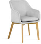 ATREVE HUAN Kárpitozott Fotel Szürke Szövet Fa Lábakkal (ATE-HUANCHSTGR1XXXP)