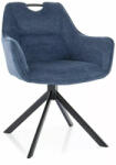 SIGNAL MEBLE Remo Brego Forgó Étkezőszék Tengerészkék Szövet Fekete Vázzal (SIG-REMOBRCGR)