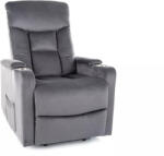 SIGNAL MEBLE Ikar Elektromos Relax Fotel Bársony Szürke (SIG-IKARVSZ) - prodis