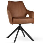 ATREVE VESPER Forgó Fotel Tevebarna Kárpittal Fekete Lábakkal (ATE-VESPCHXXCELBCKI)