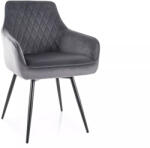SIGNAL MEBLE Marlo Velvet Forgó Étkezőszék Szürke Bársony Kárpittal (SIG-MARLOVCSZ)