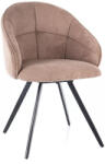 SIGNAL MEBLE Capri Vardo Forgó Étkezőszék Sötét Bézs Szövet Fekete Fém Vázzal (SIG-CAPRIVACCBE)
