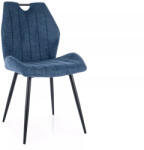 SIGNAL MEBLE Arco Brego Étkezőszék Kék Szövet Fekete Fém Vázzal (SIG-ARCOBRCGR)