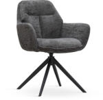 ATREVE SALINE Forgó Kárpitozott Szék Szürke Fekete Lábbal (ATE-SALICHXXGEYBCKI)