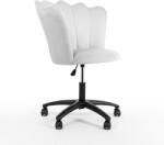 ATREVE Princessa Forgó Szék Ezüst Kagyló Kárpitozású Fekete Lábbal (ATE-PRINCHXXLGRBCKI)