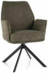 SIGNAL MEBLE Hugo Brego Forgó Szék Olívazöld Szövet Fekete Fém Vázzal (SIG-HUGOBRCOL) - prodis