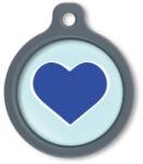 Blucky Heart Pastel Turquoise Dog Tag large - falatozoo