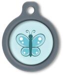 Blucky Butterfly Turquoise Blue Dog Tag medium - falatozoo