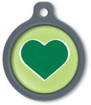 Blucky Heart Lime Green Dog Tag large - falatozoo