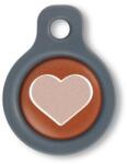 Blucky Heart Brown Dog Tag small - falatozoo