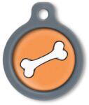 Blucky Bone Orange Dog Tag medium - falatozoo