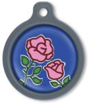 Blucky Blooming Rose Dark Blue Dog Tag large