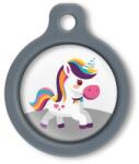 Blucky Unicorn White Dog Tag medium