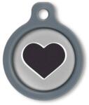Blucky Heart Grey Dog Tag medium - falatozoo