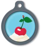 Blucky Sweet Cherry Turquoise Blue Dog Tag large