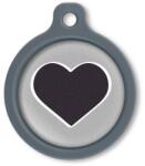 Blucky Heart Grey Dog Tag large - falatozoo