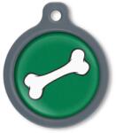 Blucky Bone Dark Green Dog Tag large
