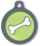 Blucky Bone Lime Green Dog Tag large - falatozoo