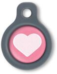 Blucky Heart Dark PInk Dog Tag small - falatozoo