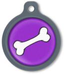 Blucky Bone Purple Dog Tag large